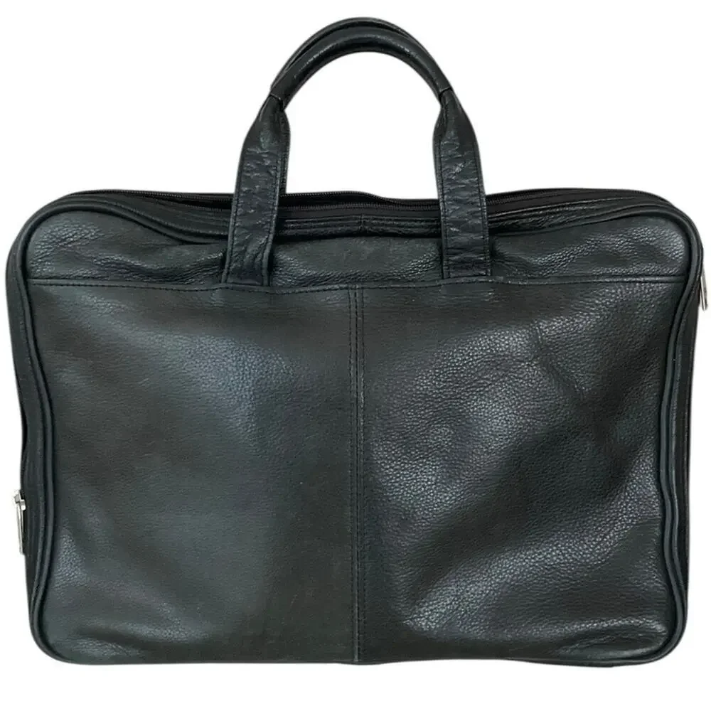 Scully Men's Black Leather Laptop Bag